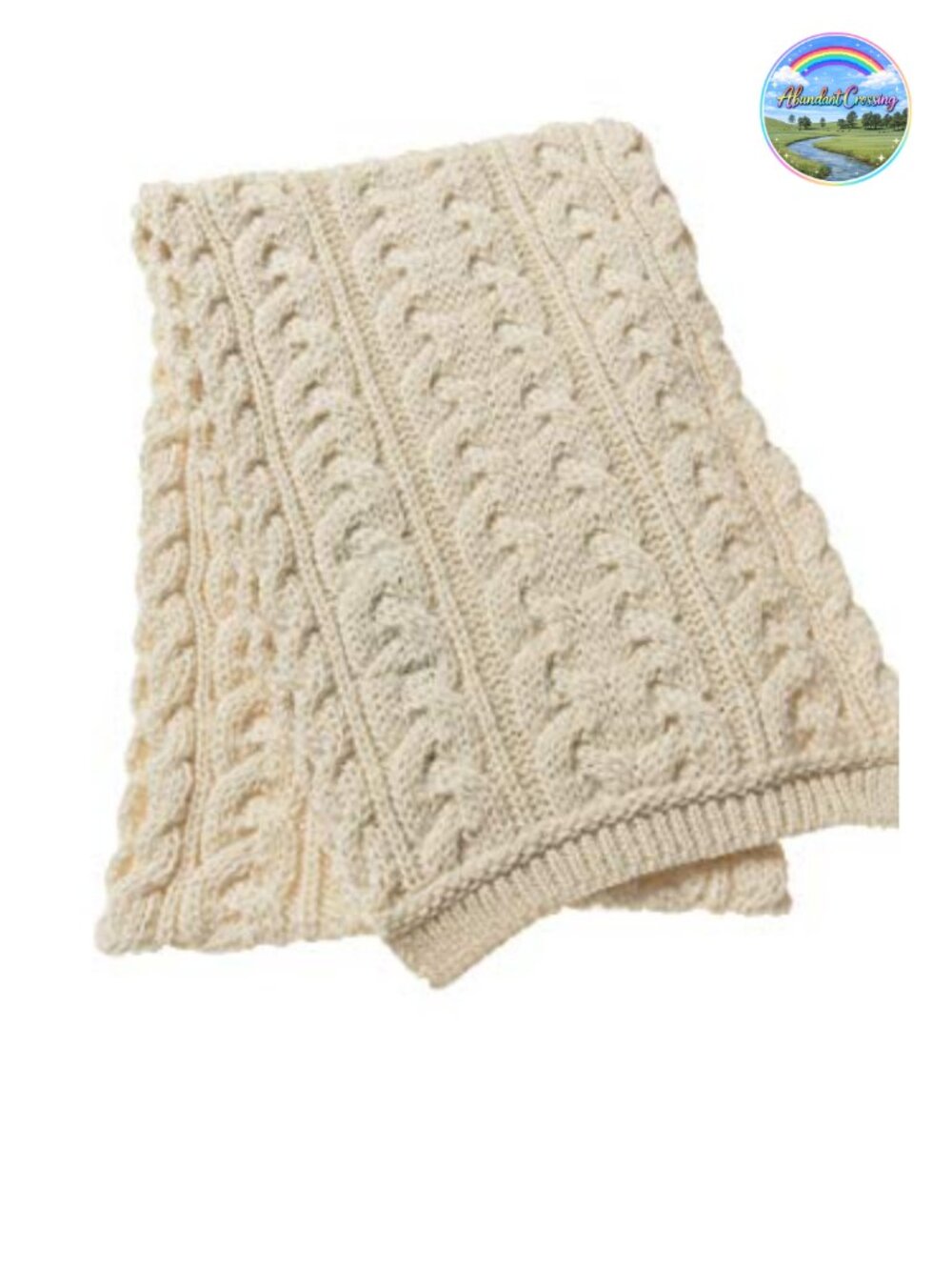 Aran Crafts Irish Cable Knit Merino Wool Heavyweight Cold Weather Scarf 10x64
